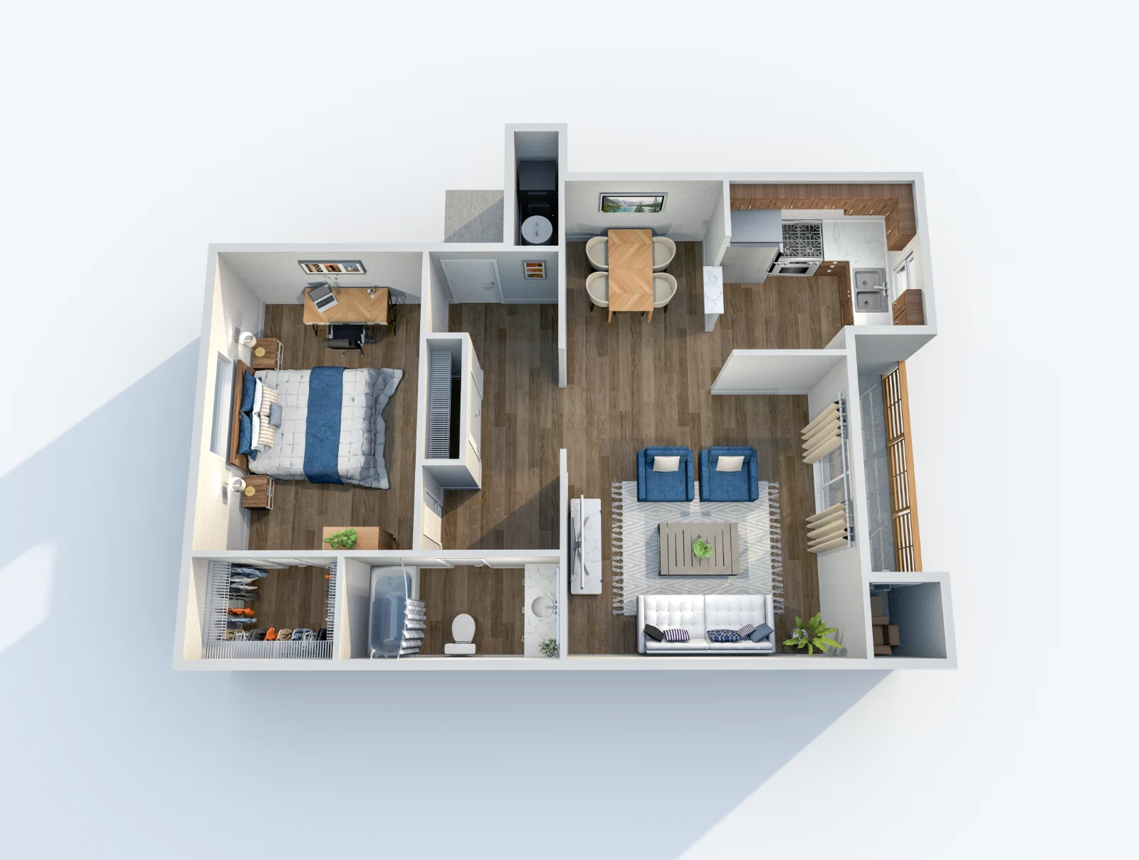 Boat House — floor plan, Plan A1 · 1 bed · 1 bath · 710 sq ft