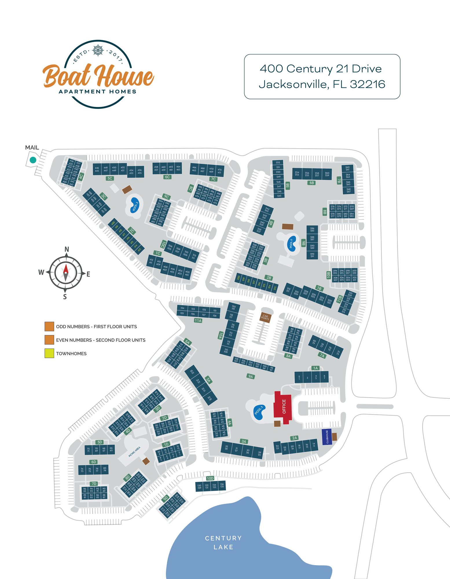 Community site map — Boat House